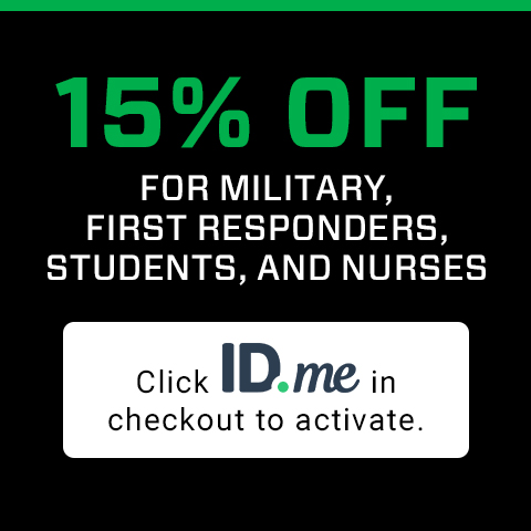 15% off for military, first responders, students, and nurses